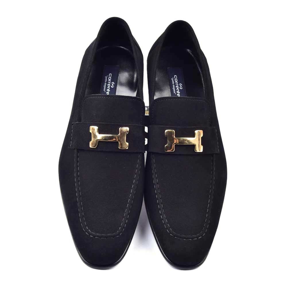 Corrente Black Suede Stylish Loafers 