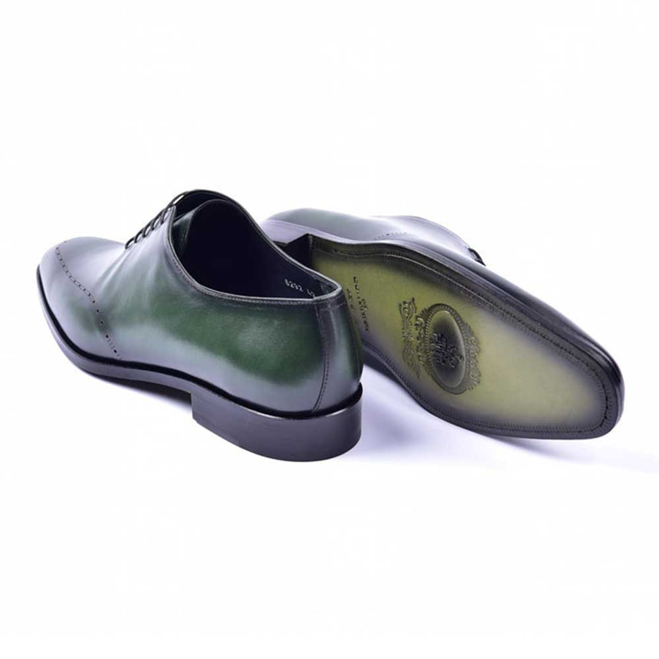 Chaussures en cuir noir bleu vert brodé pour hommes, barrage