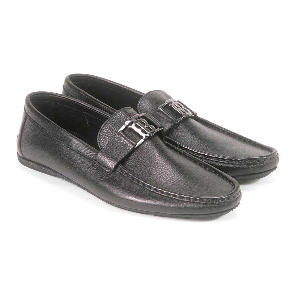 Sigotto Uomo Black Soft Leather Driving 