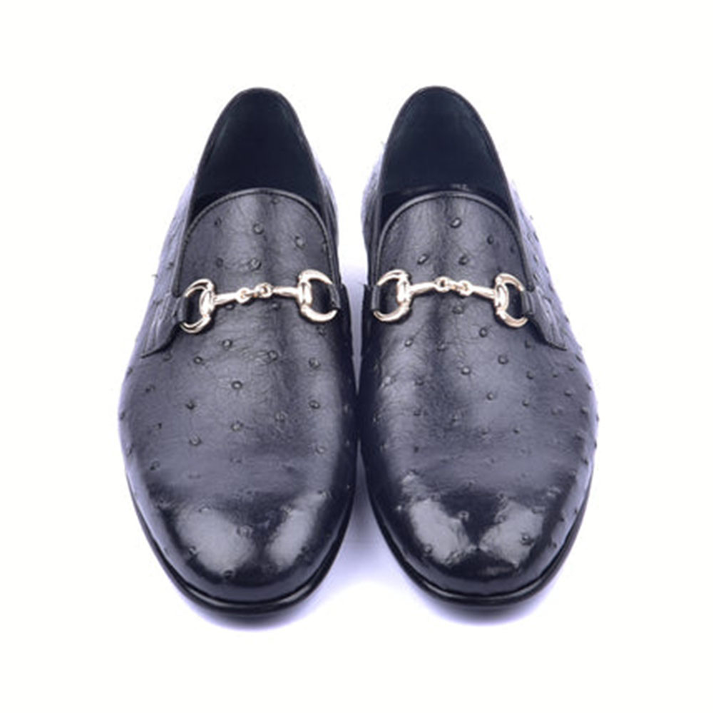 Corrente Genuine Ostrich Leather Silver 