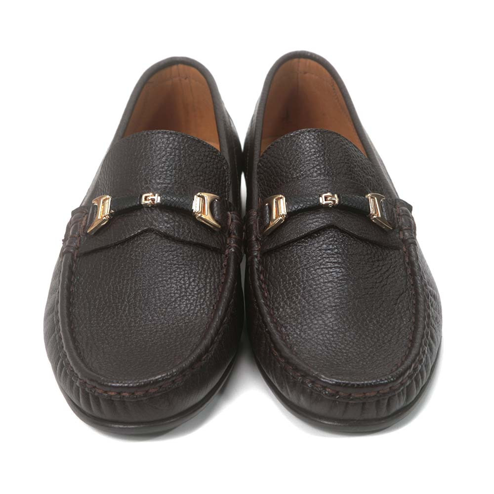 Sigotto Uomo Brown Croc print and suede bit leather