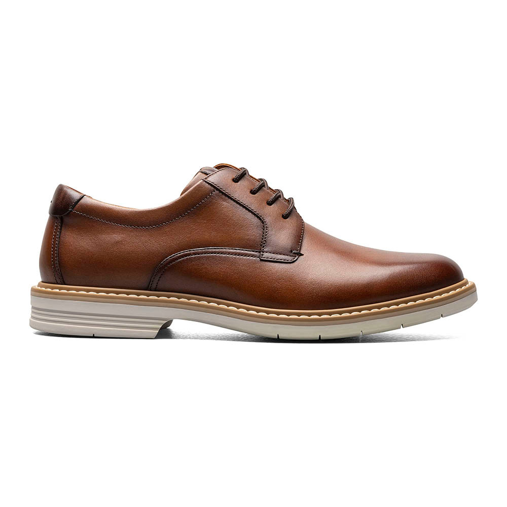 dress shoes for men florsheim Florsheim Mens Cognac Brown Slip-On Moc Toe Bit Loafer Dress Shoes The Suit Depot