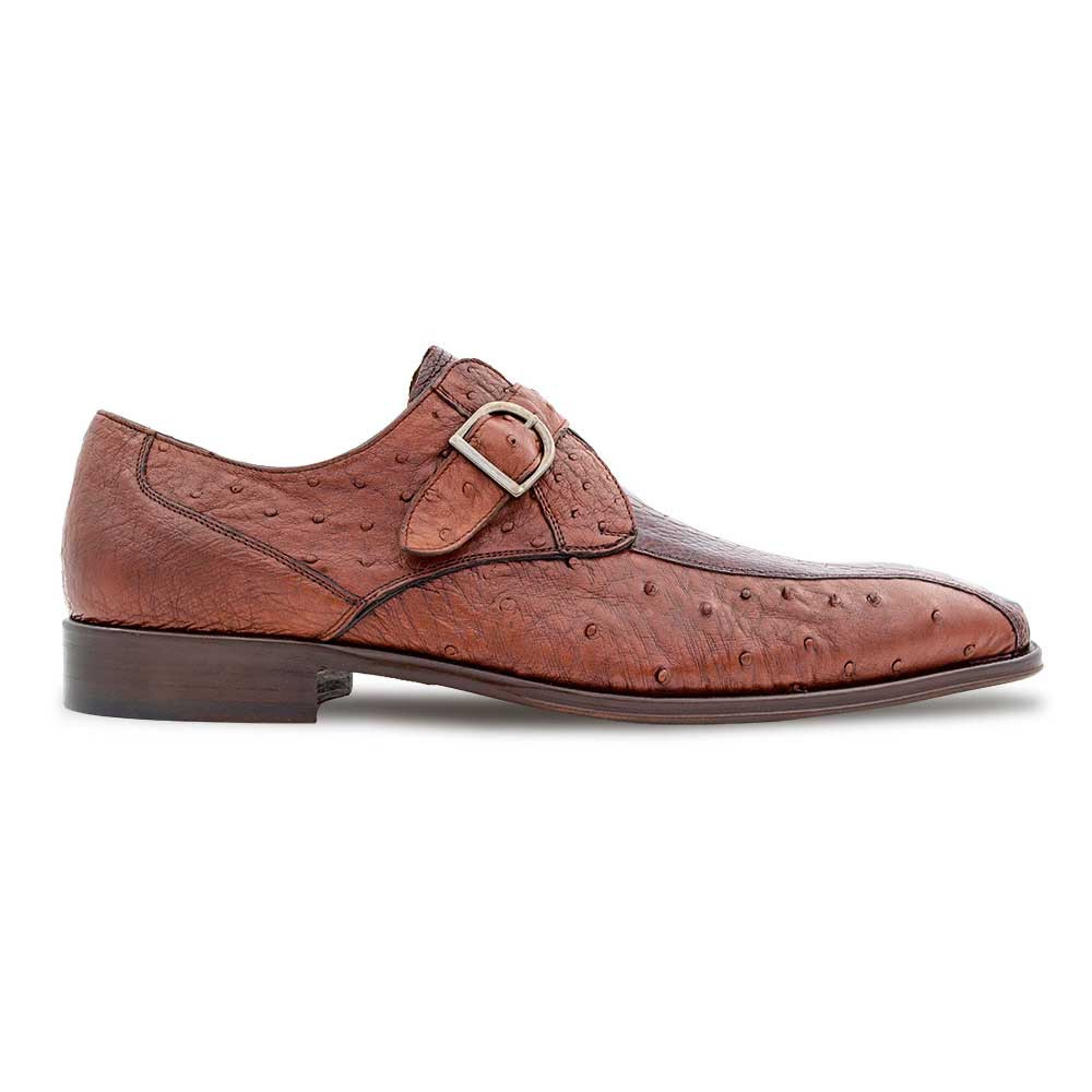 Mezlan Brown Ostrich Leather Oxfords Men main image 4