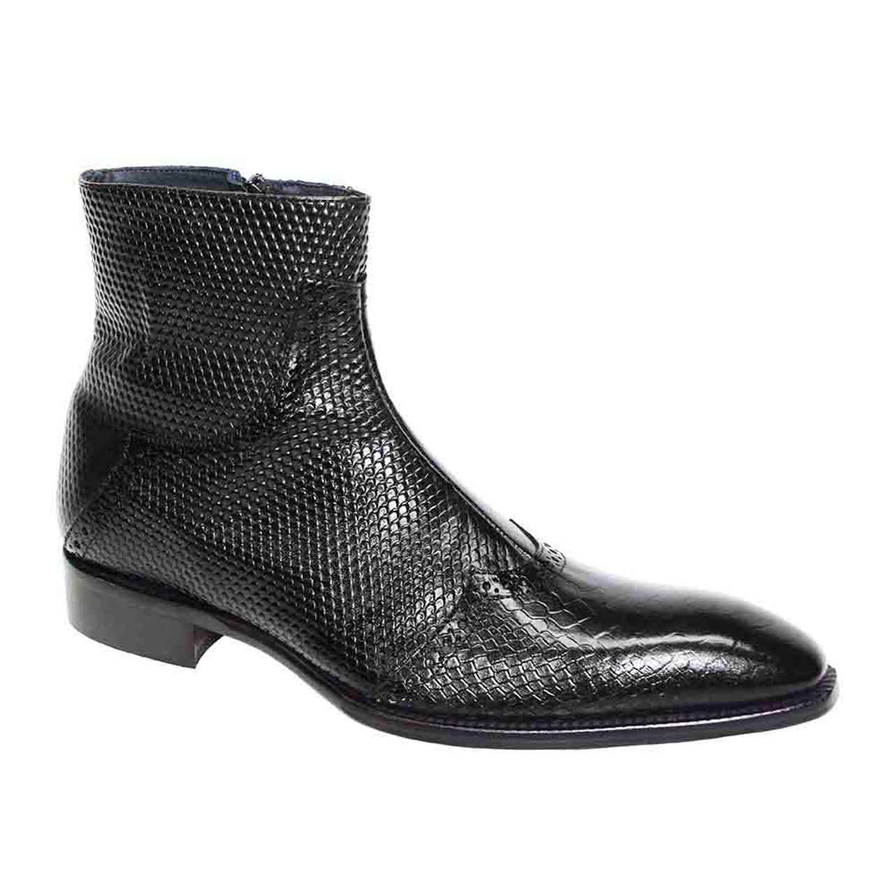 Men's Handmade Boots Black Calf Leather Elegant Derby Casual Dress Boot