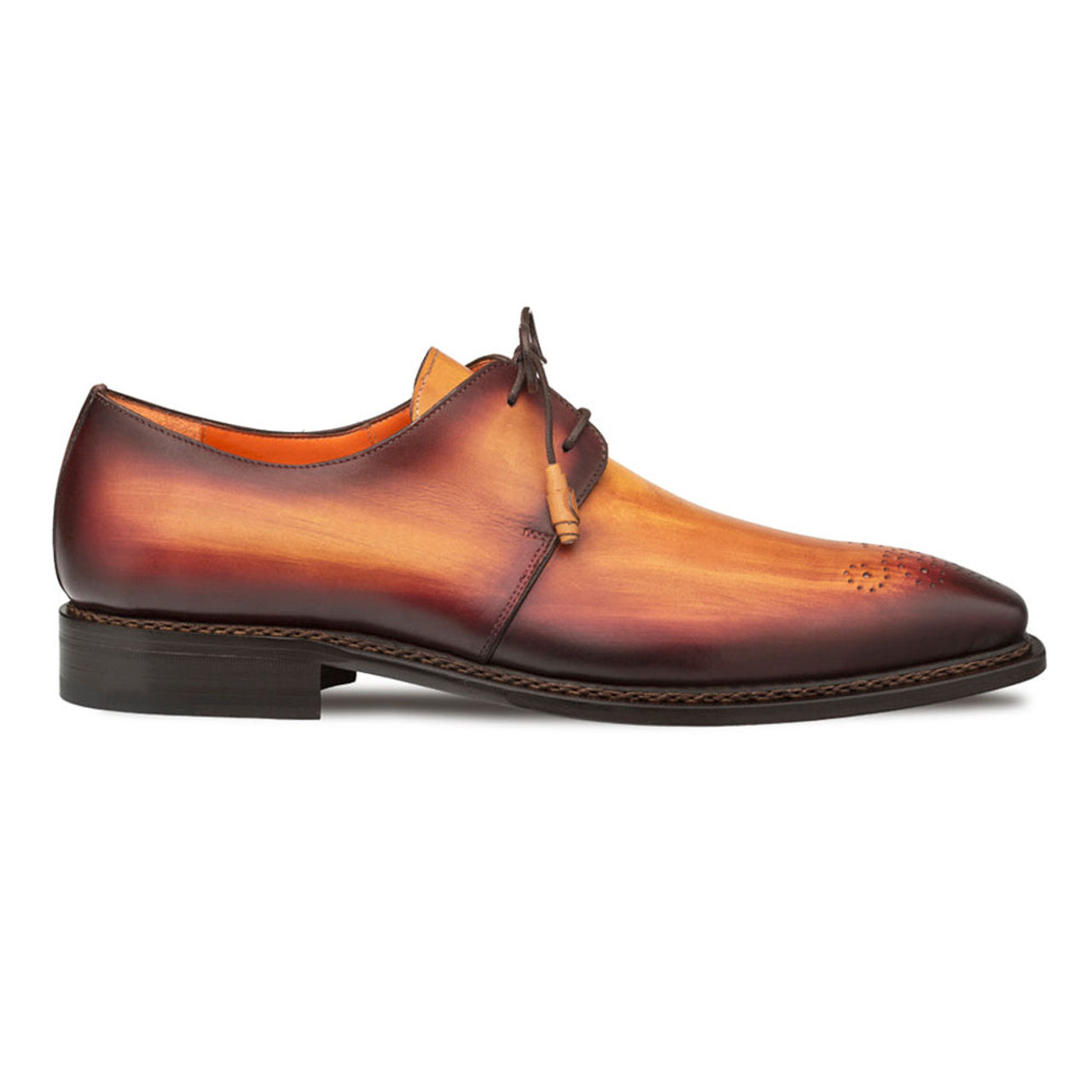 Mezlan Principe Tan/Rust Patina Leather Men's Derby Shoes