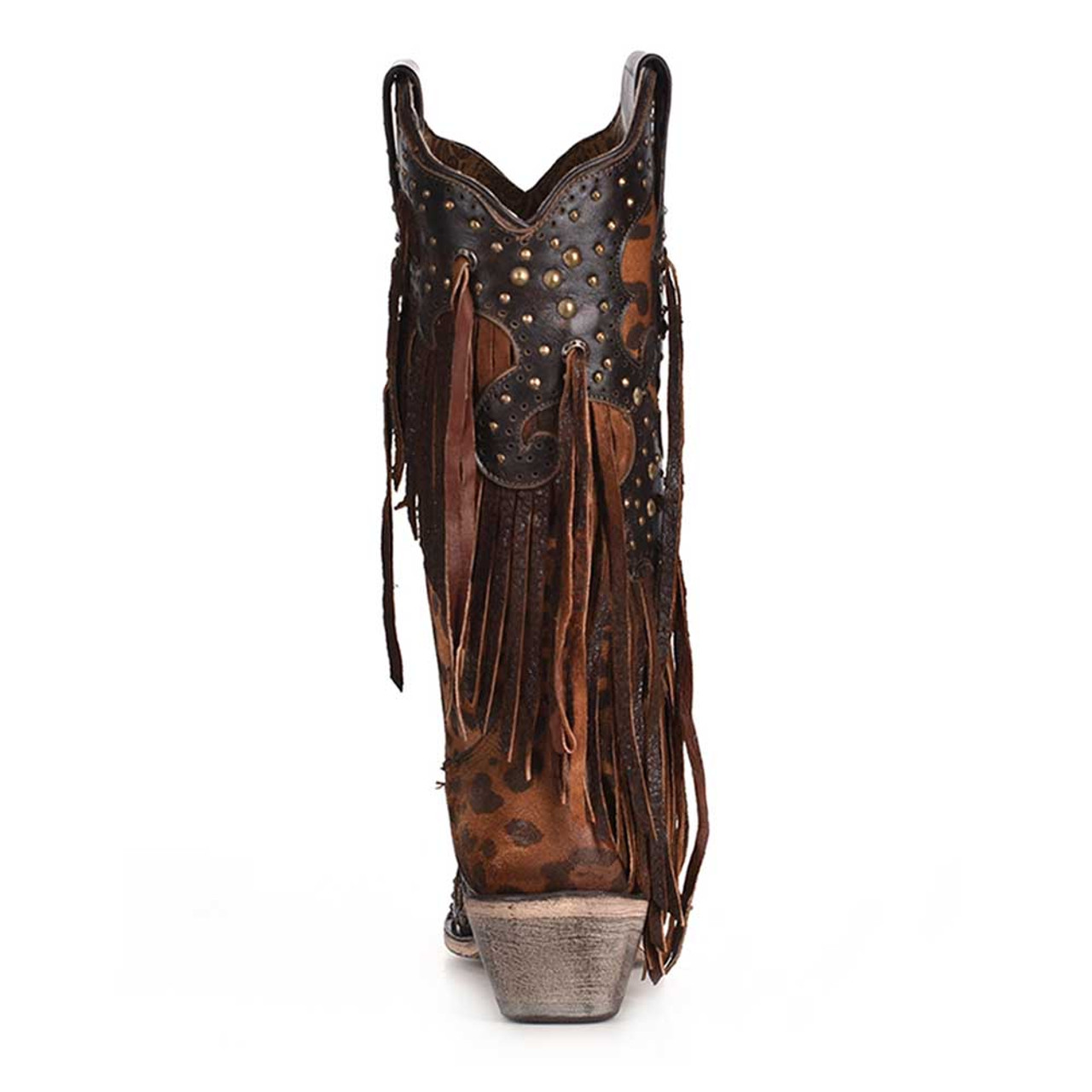 Corral Leopard Print Fringe Western Boot | Arrowsmith Shoes