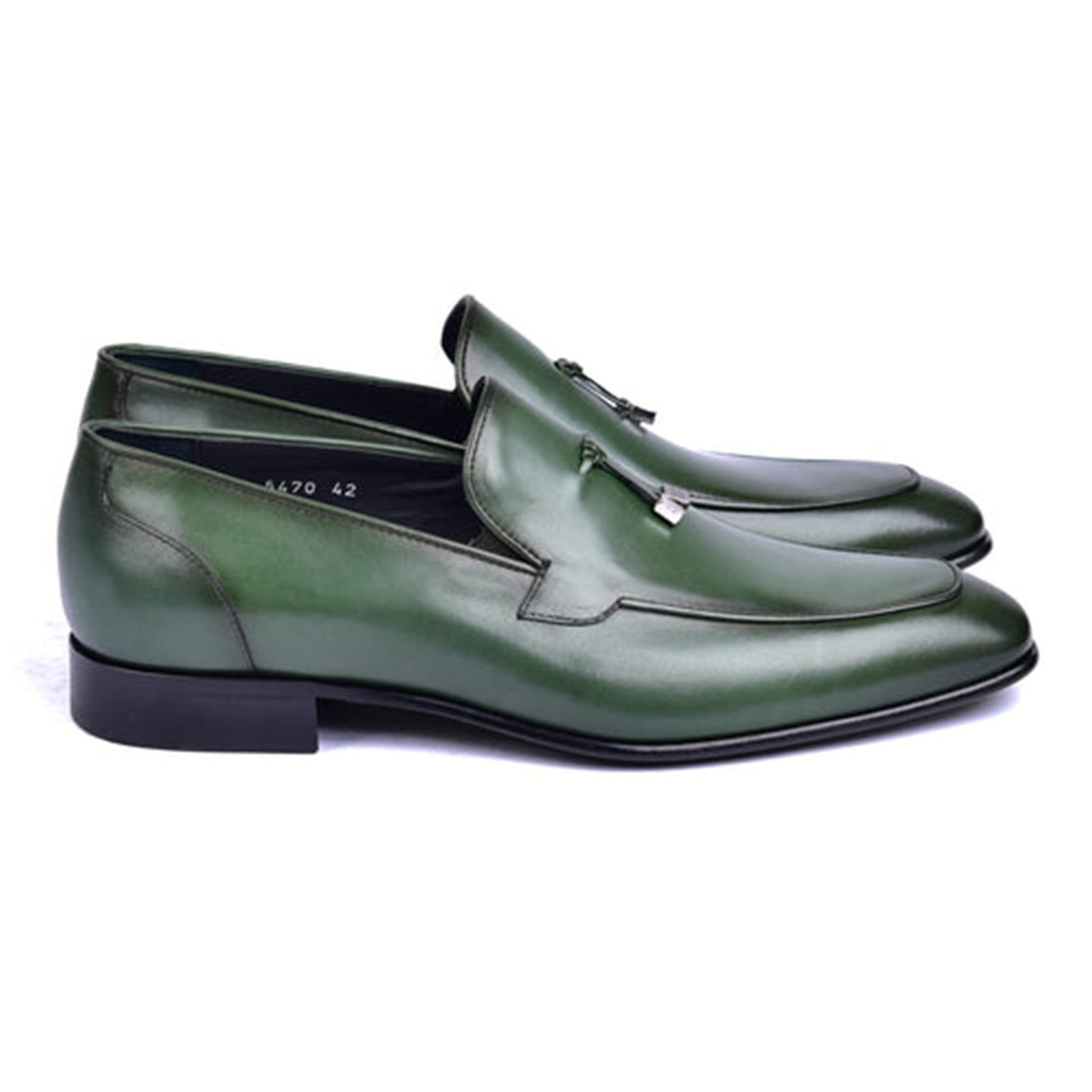 YUKETEN leather tassel loafer shoes 7C 緑 YUKETEN leather tassel loafer shoes 7C 緑 Handcrafted Green