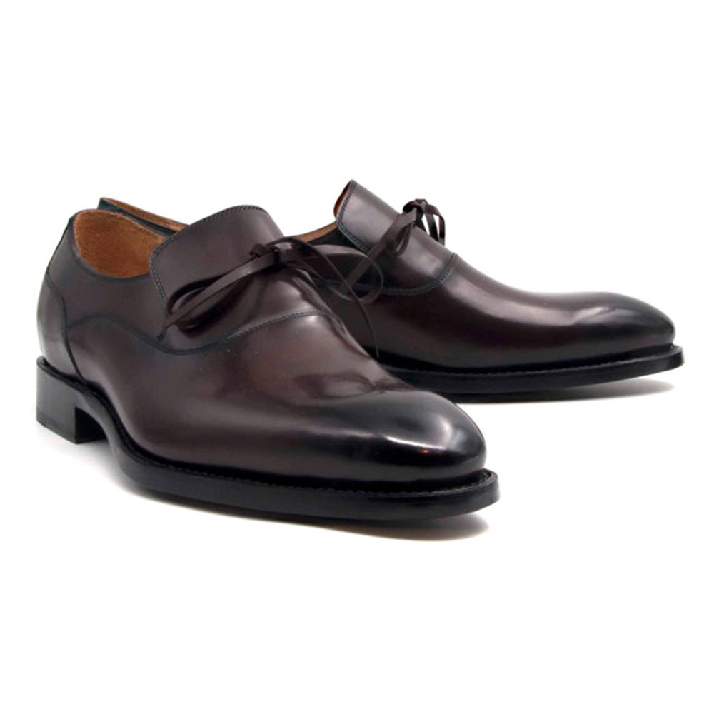 Ugo Vasare Charlton Caramel/Green U-Shaped Wing Toe Derby Shoes