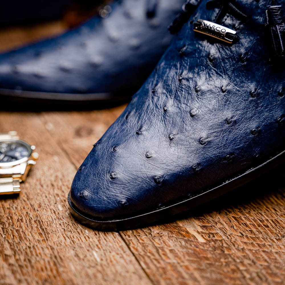 靴 00s alfredo bannister ostrich dressshoes Marco Di Milano Criss Brandy Exotic Ostrich Quill Oxfords (MDM1073