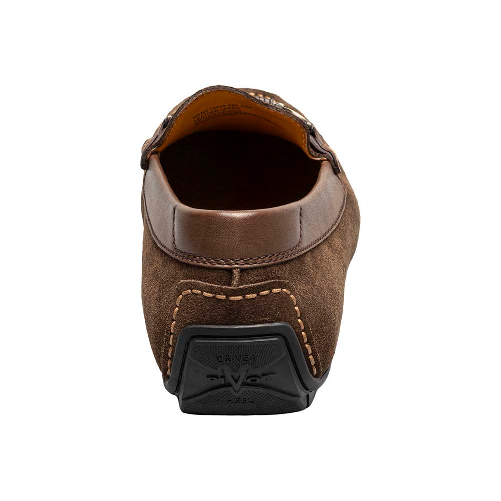 Florsheim Brown Bit Suede and Leather Driver Moc Toe Shoes display picture 3