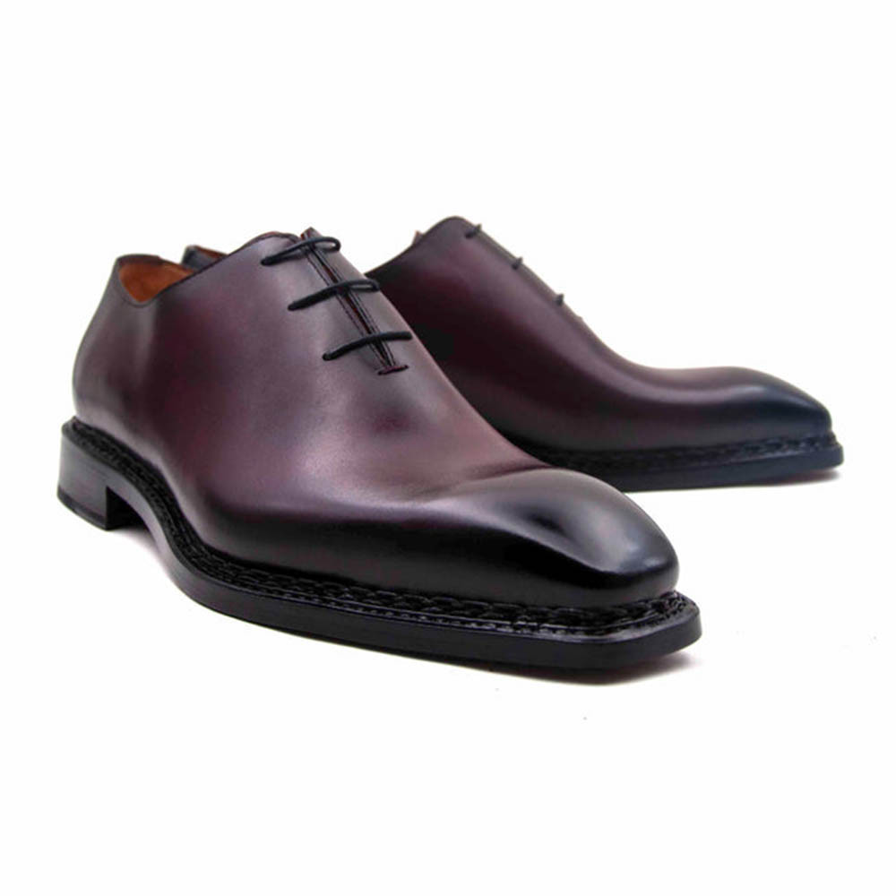 UGo Vasare Classic HandSewn Norman Two-Toned Laceup Navy Oxford Shoes