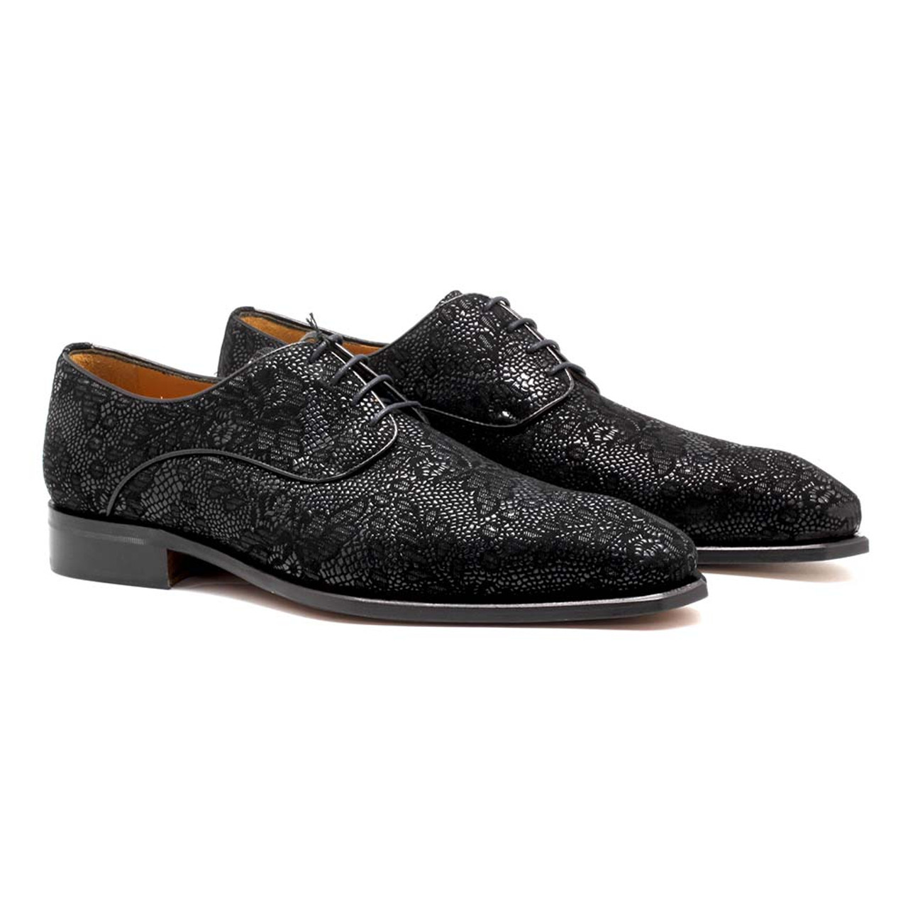 靴 MENS CLASSIC PLAIN TOE / BLACK PAISLEY MENS CLASSIC PLAIN TOE / BLACK PAISLEY