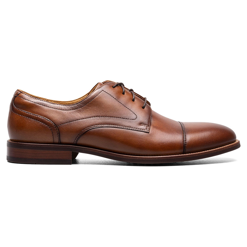 florsheim brown dress shoes 30s Leather Lace up Shoes, The shoe features smooth leather or crazy horse type leather upper Florsheim Men's Cognac Rucci Cap
