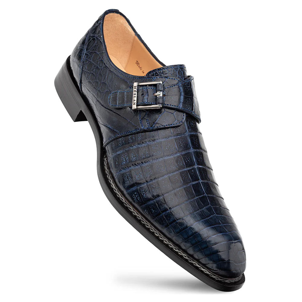 Mezlan Blue Mens Designer Loafers Arrowsmith Shoes