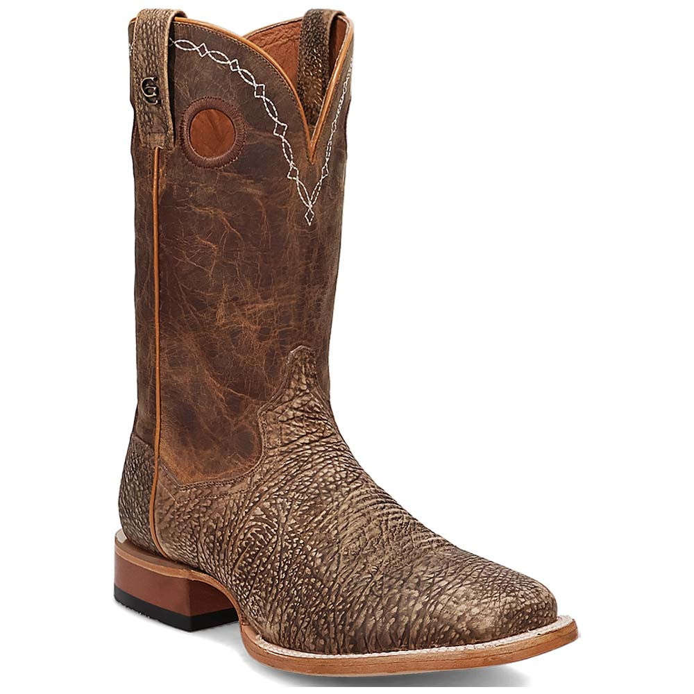 Dan Post Men's Brown Murray Bison Broad Square Toe Leather Boots