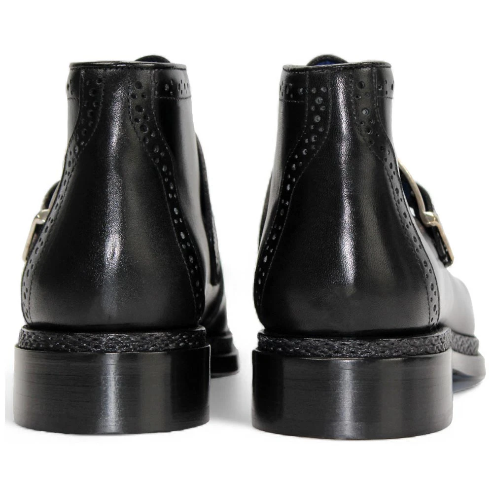 EMILIO FRANCO Aldo Black Leather Buckle Boots display picture 2
