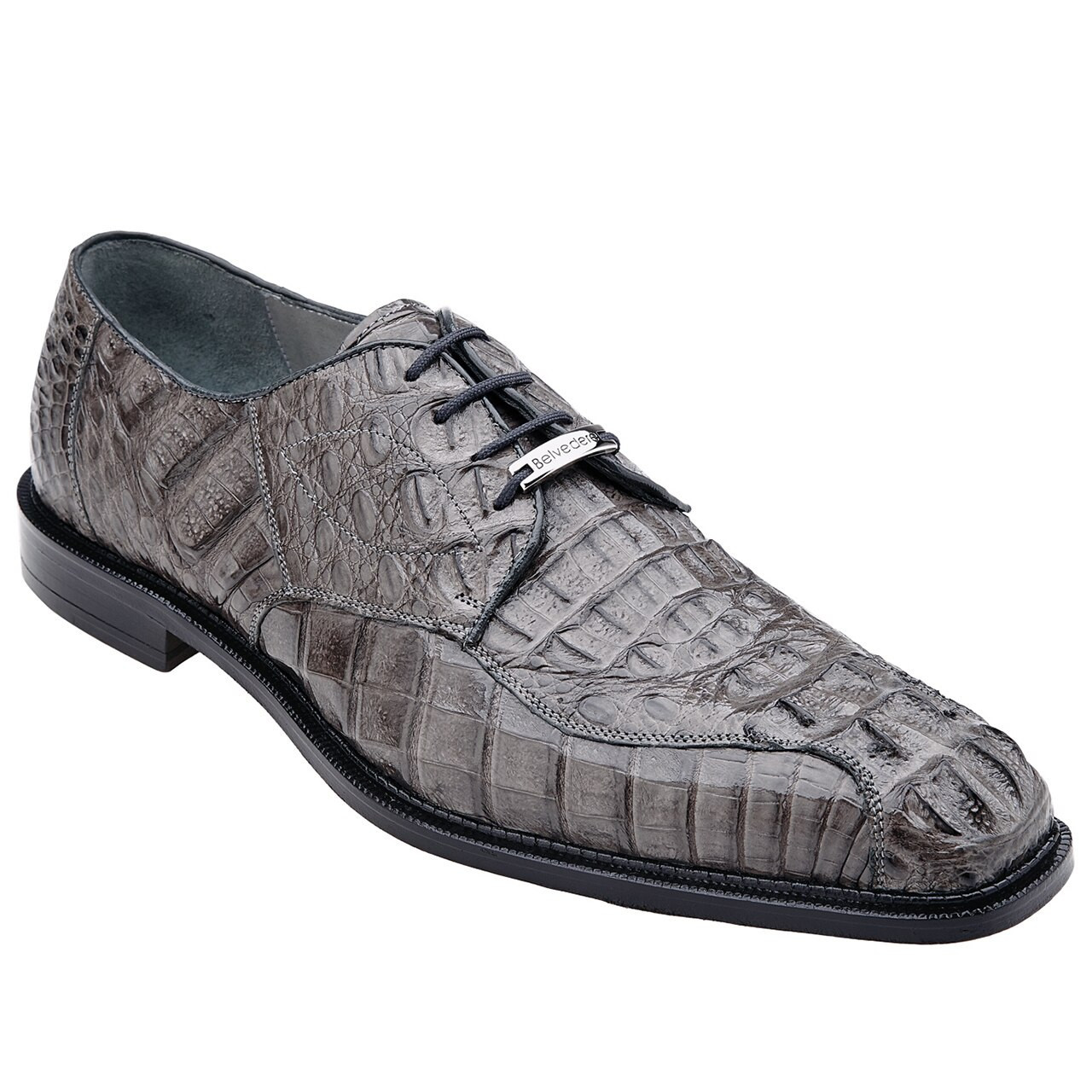 Belvedere, size 10 1/2 genuine crocodile and suede Belvedere Genuine Ostrich Leg & Calf Leather Horsebit Loafer main image 3