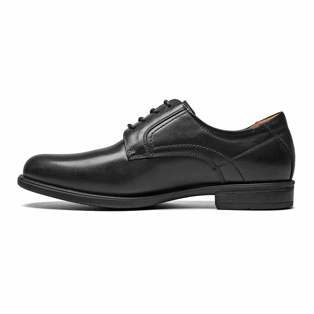 Florsheim Midtown Black Leather Plain Toe Oxford Dress Shoes