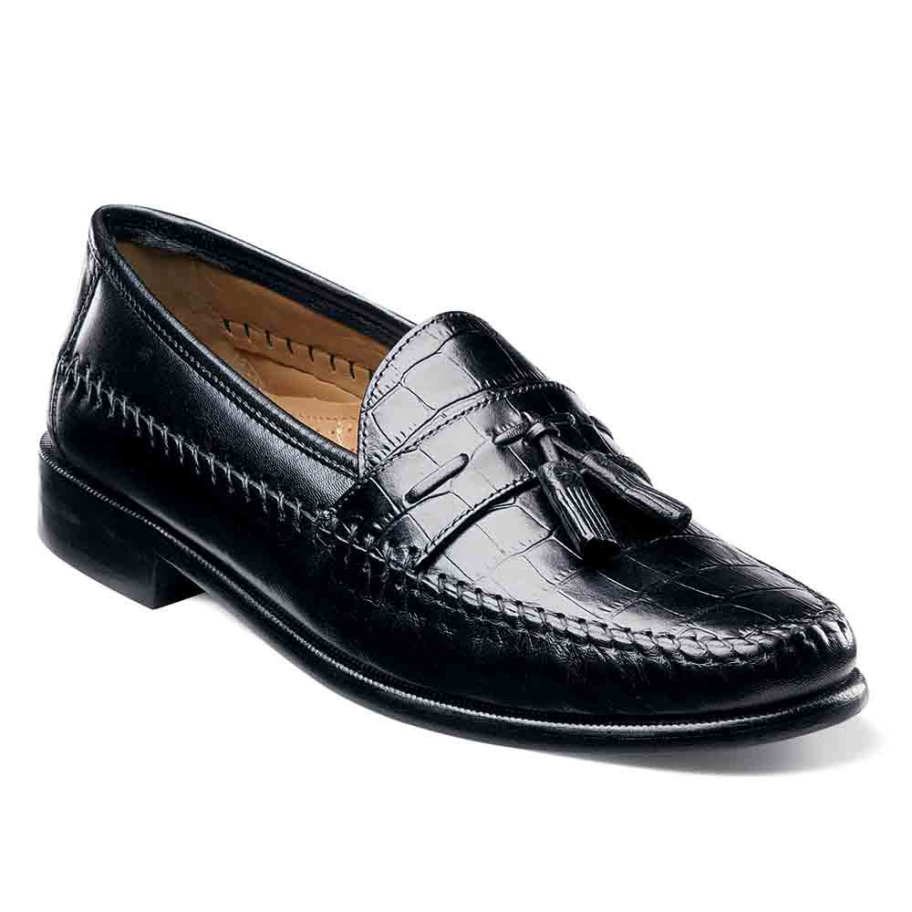 Florsheim Pisa Black Moc Toe Tassel Loafer display picture 3