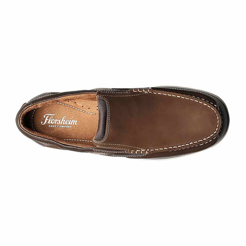 Florsheim Lakeside Moc Toe Slip On Loafer Shoes Florsheim Lakeside Moc Toe Slip On Stone 13158-275 main image 2