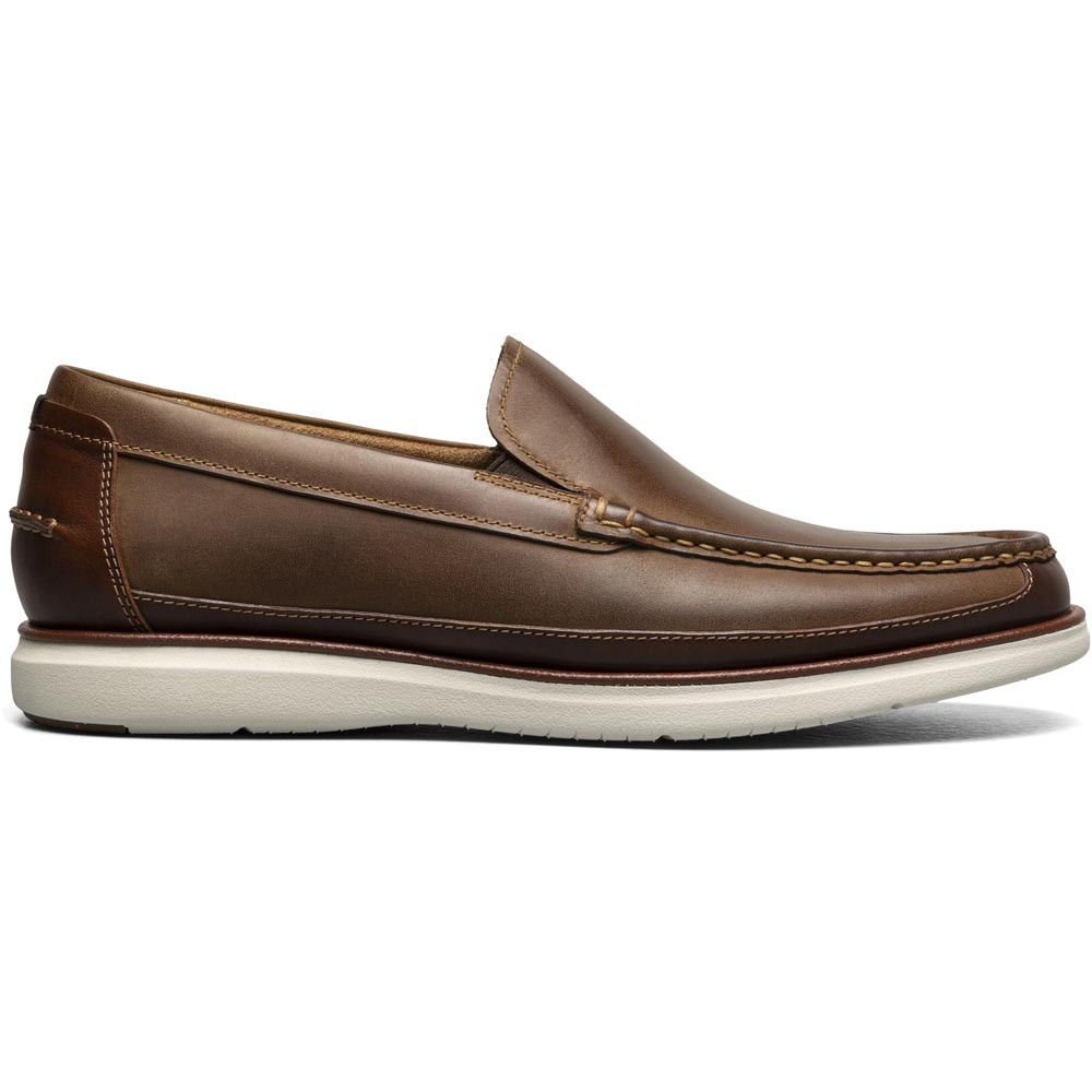 壬戌 Florsheim Tropics Brown Chocolate Moc Toe Venetian Slip On Men's Shoes