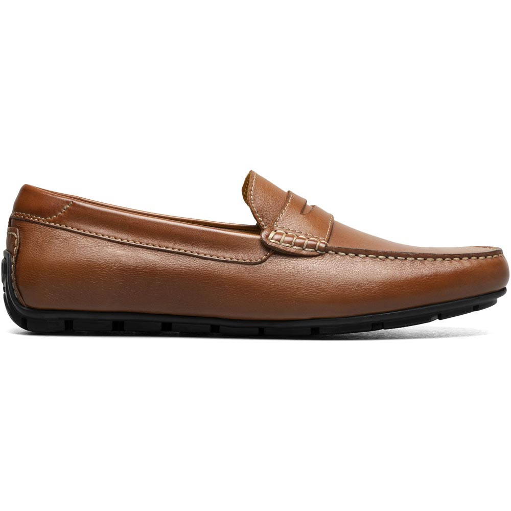 Florsheim Motor Cognac Smooth Moc Toe Penny Driver Men's Shoes Florsheim Motor Cognac Smooth Moc Toe Penny Driver Men's Shoes