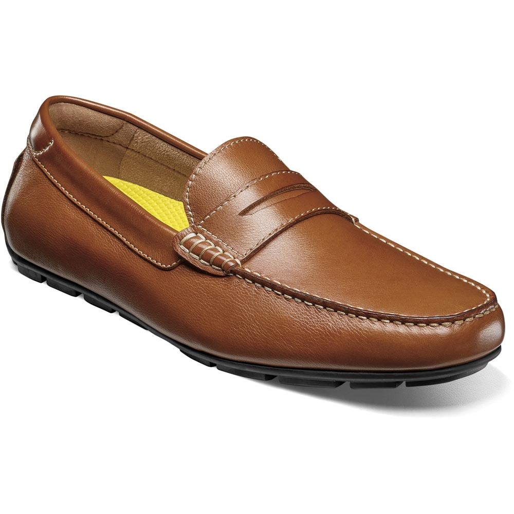 Florsheim Motor Cognac Smooth Moc Toe Penny Driver Men display picture 1