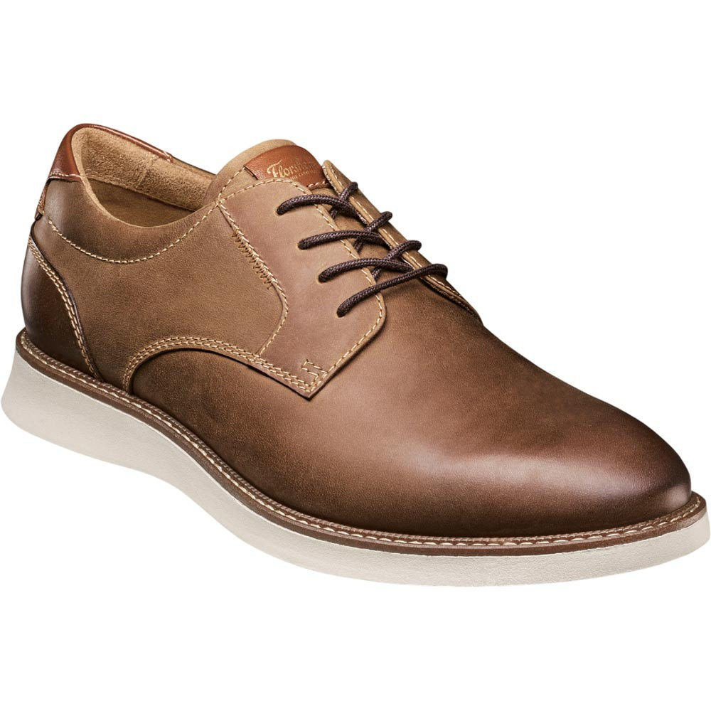 florsheim brown dress shoes Men's Forum Bike Toe Oxford This versatile shoe is designed to be worn with everything from a sport coat and dress chinos to a t Men's Florsheim, Medfield Cap Toe