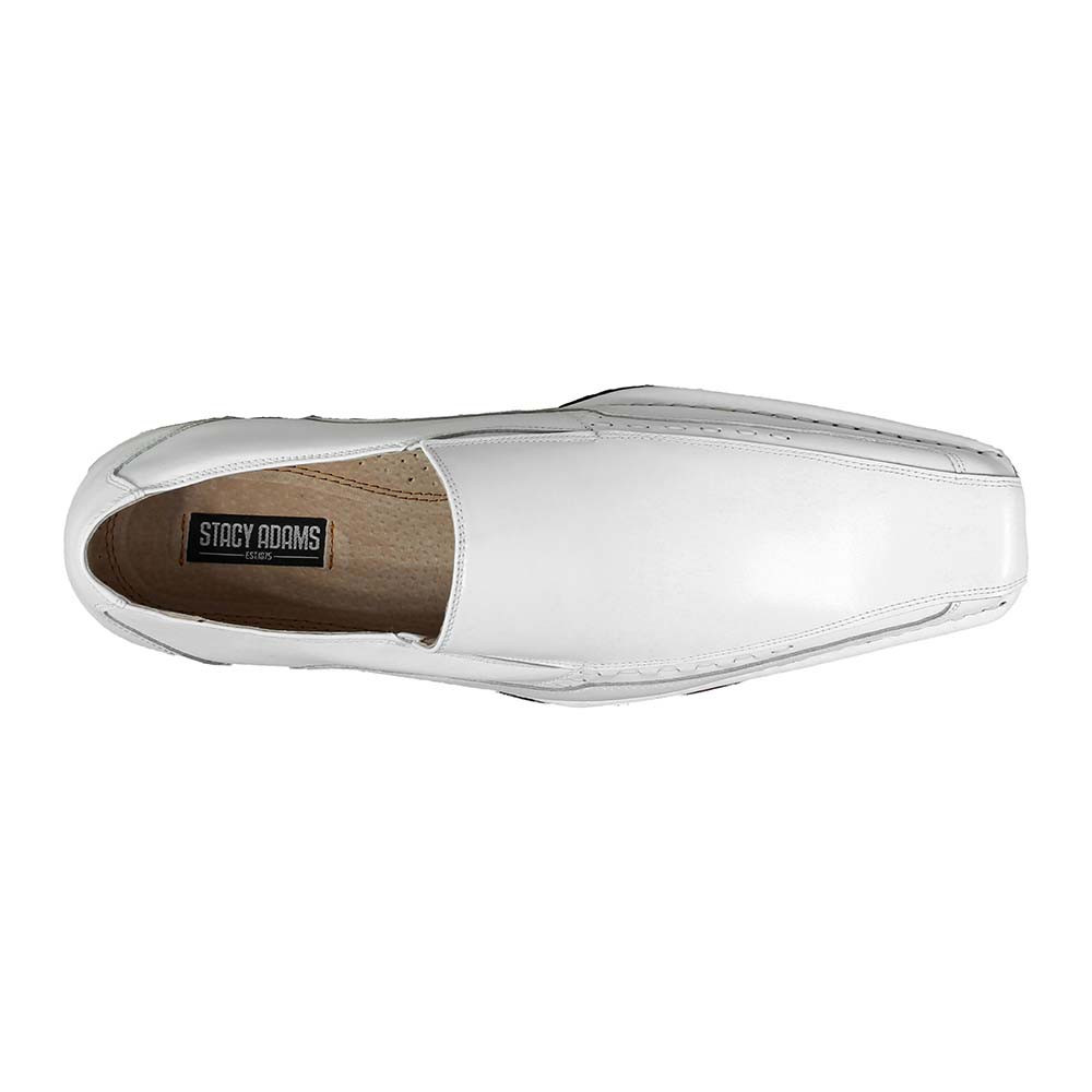 Templin White Bike Toe Slip On | Stacy Adams Dress Loafers  display picture 3