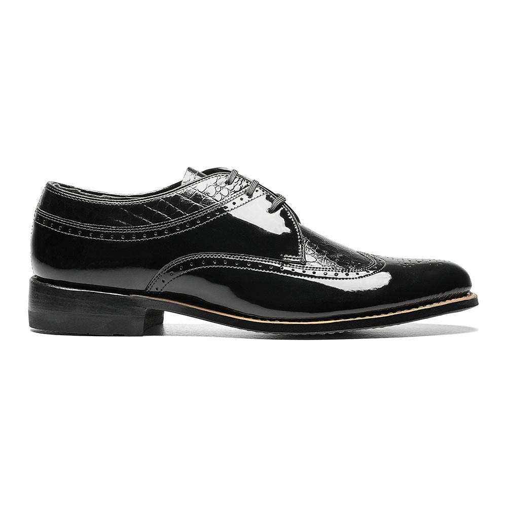 Dayton Black Wingtip Oxford Stacy Adams Dress Shoes for Men