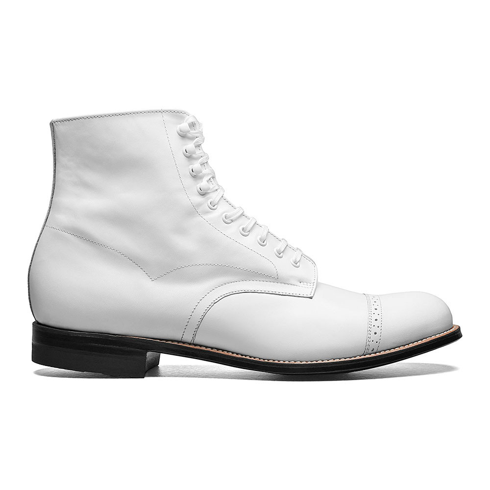 Madison Cap Toe White Boot | Stacy Adams Dress Boots for Men
