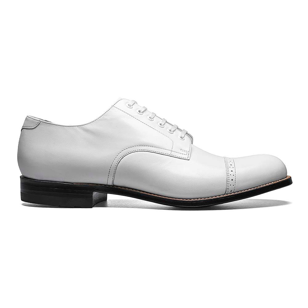 Stacy Adams Madison Cap Toe Oxford in White | 00012-07
