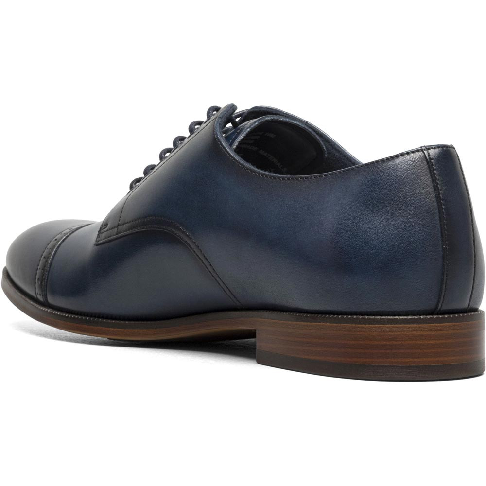 stacy adams navy blue dress shoes William Cap Toe Oxford