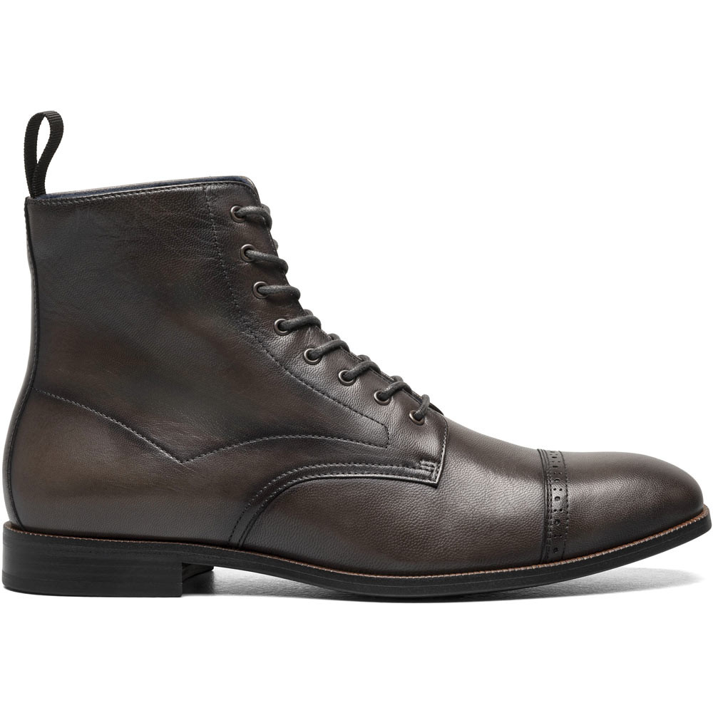Stacy Adams Men's Henry Cap Toe Lace Up Boot in Gray