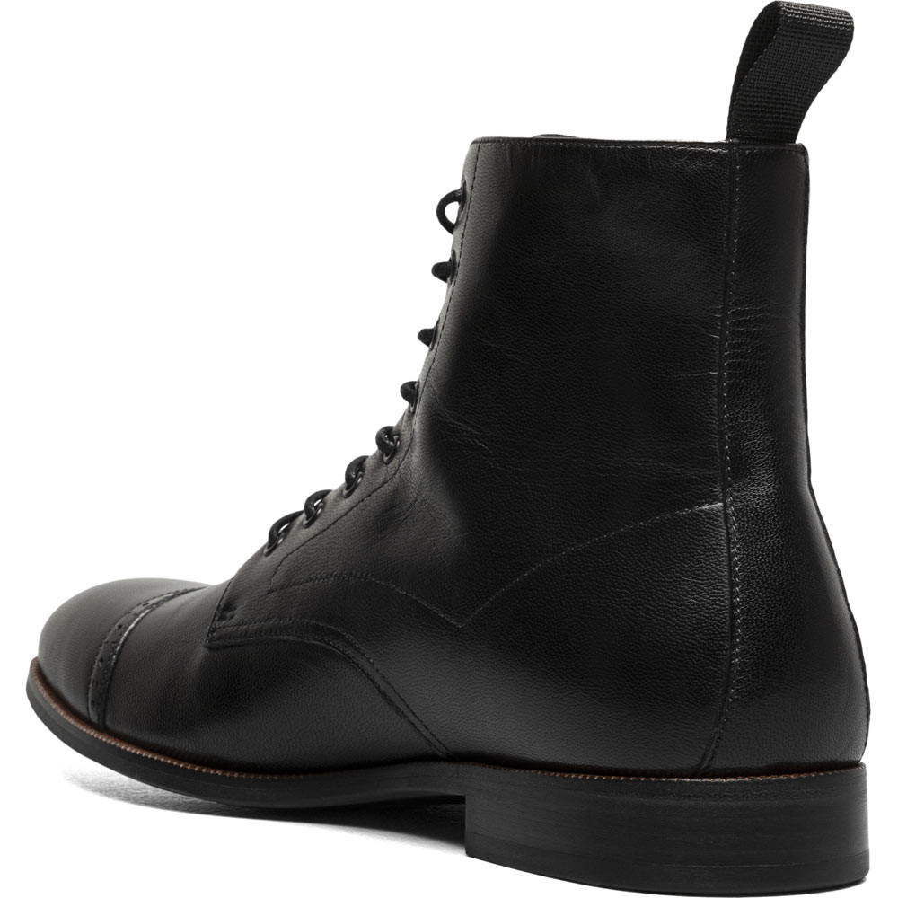 Stacy Adams Men's Henry Cap Toe Lace Up Boot in Black