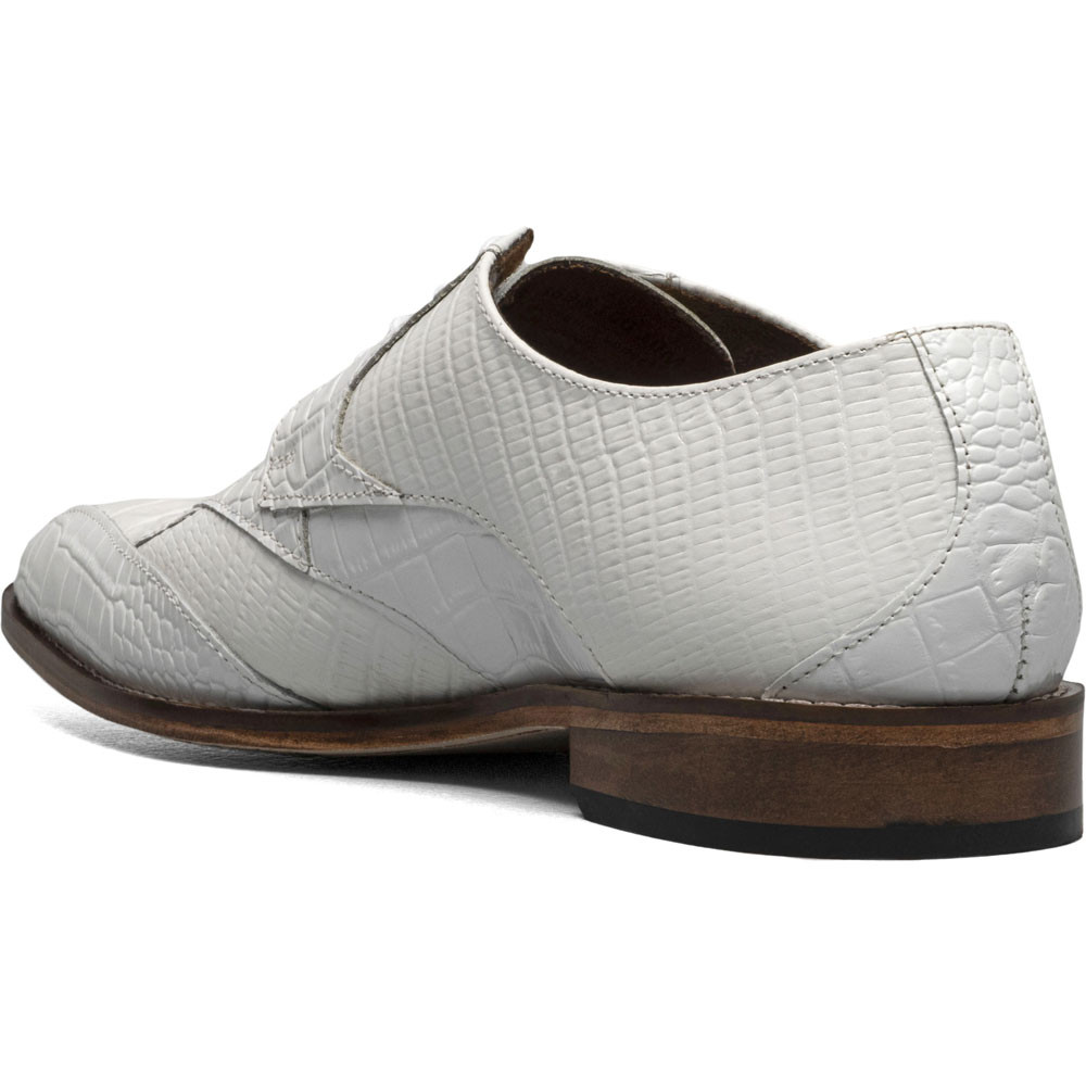 Stacy Adams Tristano Modified Bike Toe Oxford Shoes White‎ 25694-100 SZ-7 M Stacy Adams - Tristano Modified Bike Toe Oxford - White  main image 3