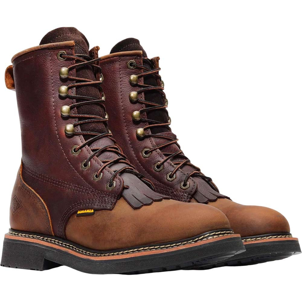 Bonanza Boots Burgundy Work Boots Bonanza Frontier Classic 8-Inch