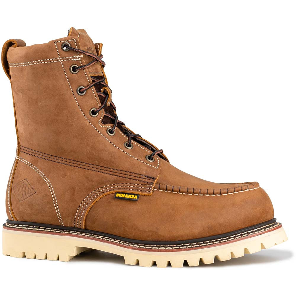Bonanza Summit 8” Crazy Brown Insulated Waterproof Moc Toe Work Boots