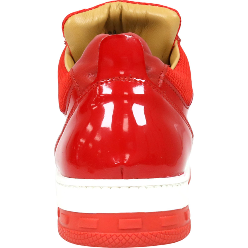 Mauri Breeze Men's Red Exotic Crocodile / Fabric / Patent Leather