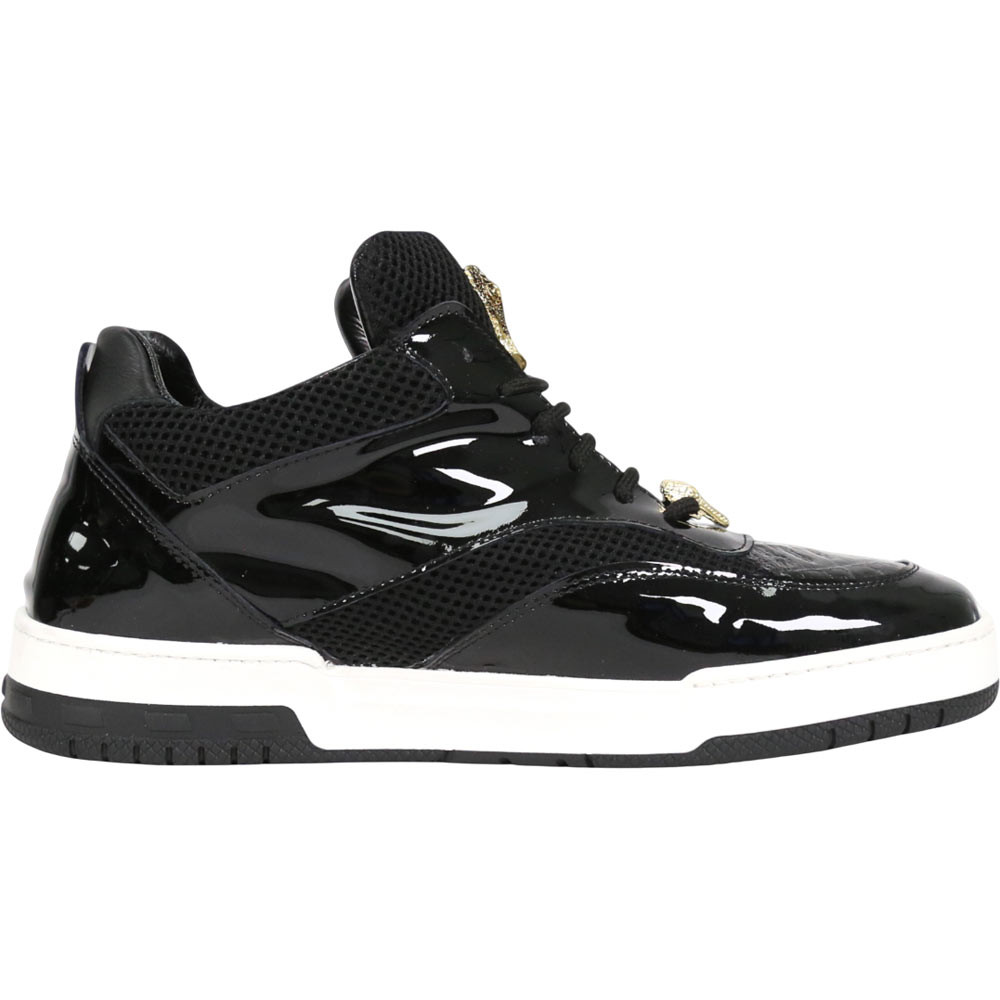 mauri Mauri Breeze Men's Black Exotic Crocodile / Fabric / Patent