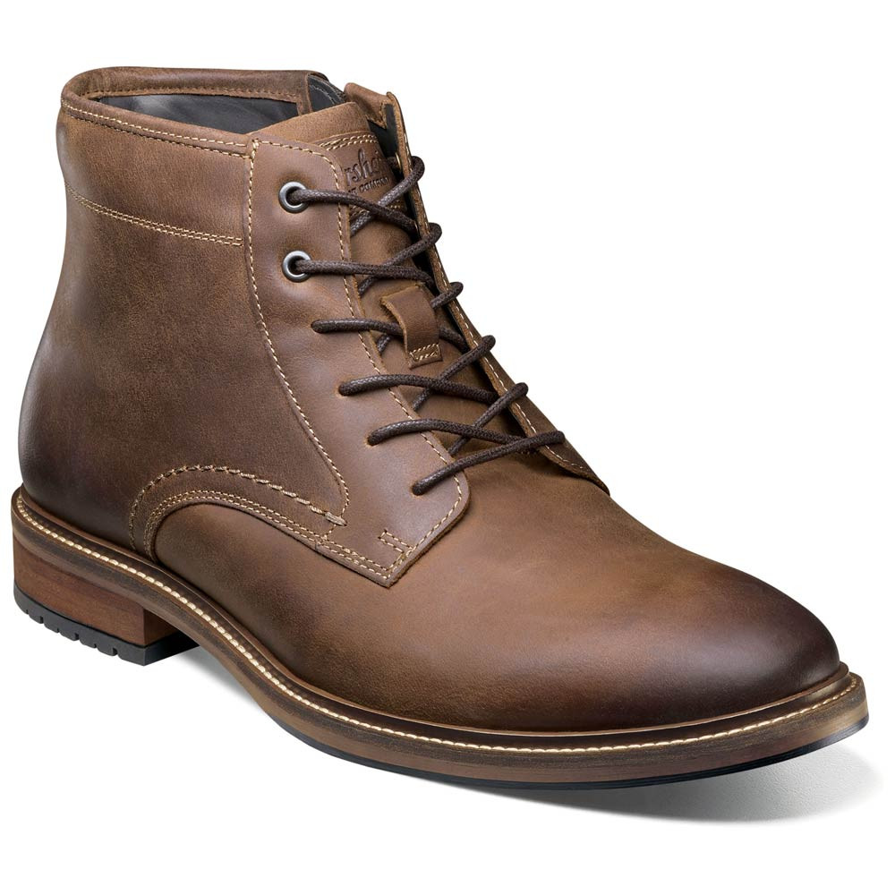 Florsheim Forge Brown CH Plain Toe Lace-Up Boot for Men
