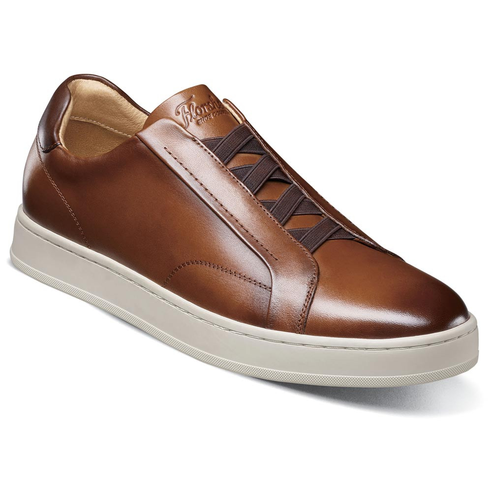 IRENISA × FOOT INDUSTRY MOCCASIN SNEAKER Florsheim Monopoli Elastic Lace Cognac Multi Casual Sneakers for Men