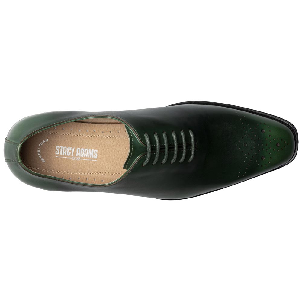 stacy adams green dress shoes Stacy Adams Shoes Hallquist Plain Toe Oxford Green Size 8
