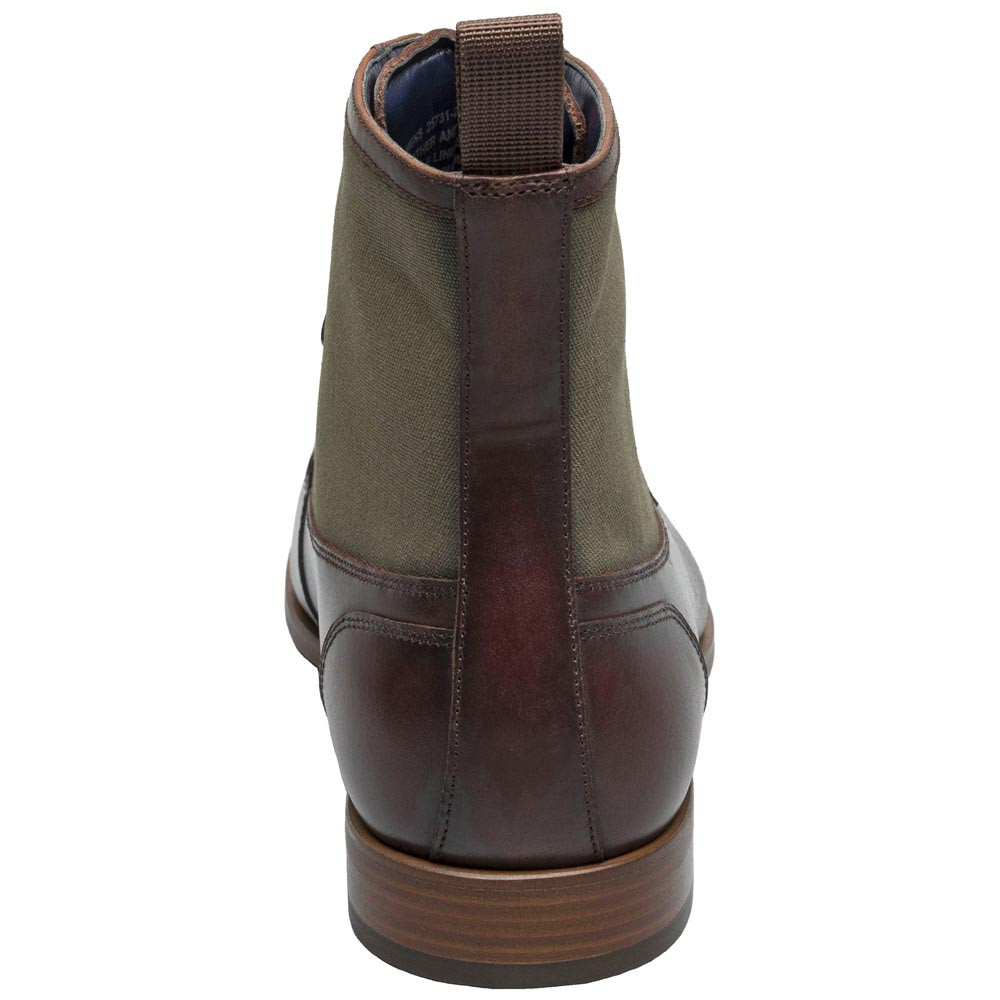 Stacy Adams Brumley Brown & Olive Lace Up Dress Boots for Men