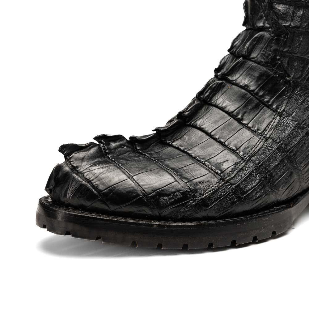 Marco Di Milano Marlboro Genuine Hornback Caiman Skin Black Cowboy