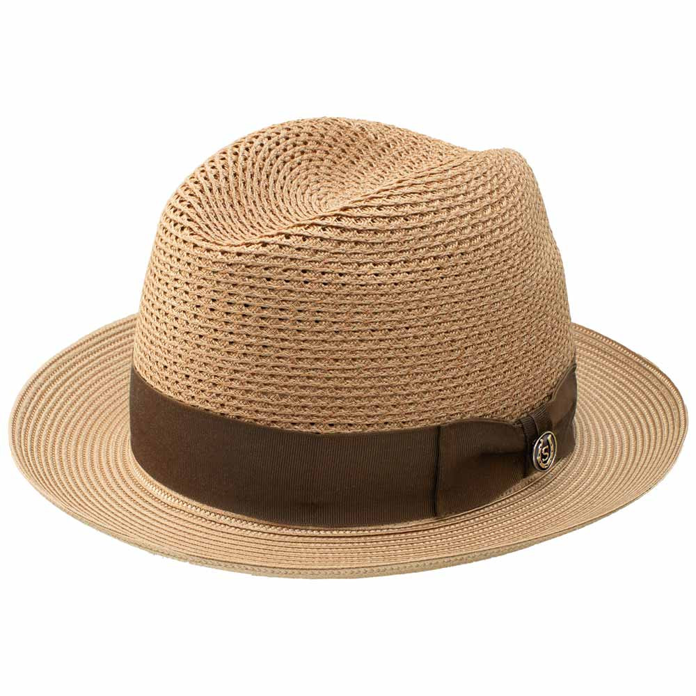 Stetson Madison Straw Hat Madison Milan Straw Fedora Hat – Village Hat Shop main image 2