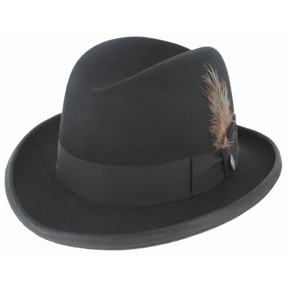 STETSON Homburg ブラック 150周年 Stetson Homburg Royal Deluxe Fur Felt Formal Hat