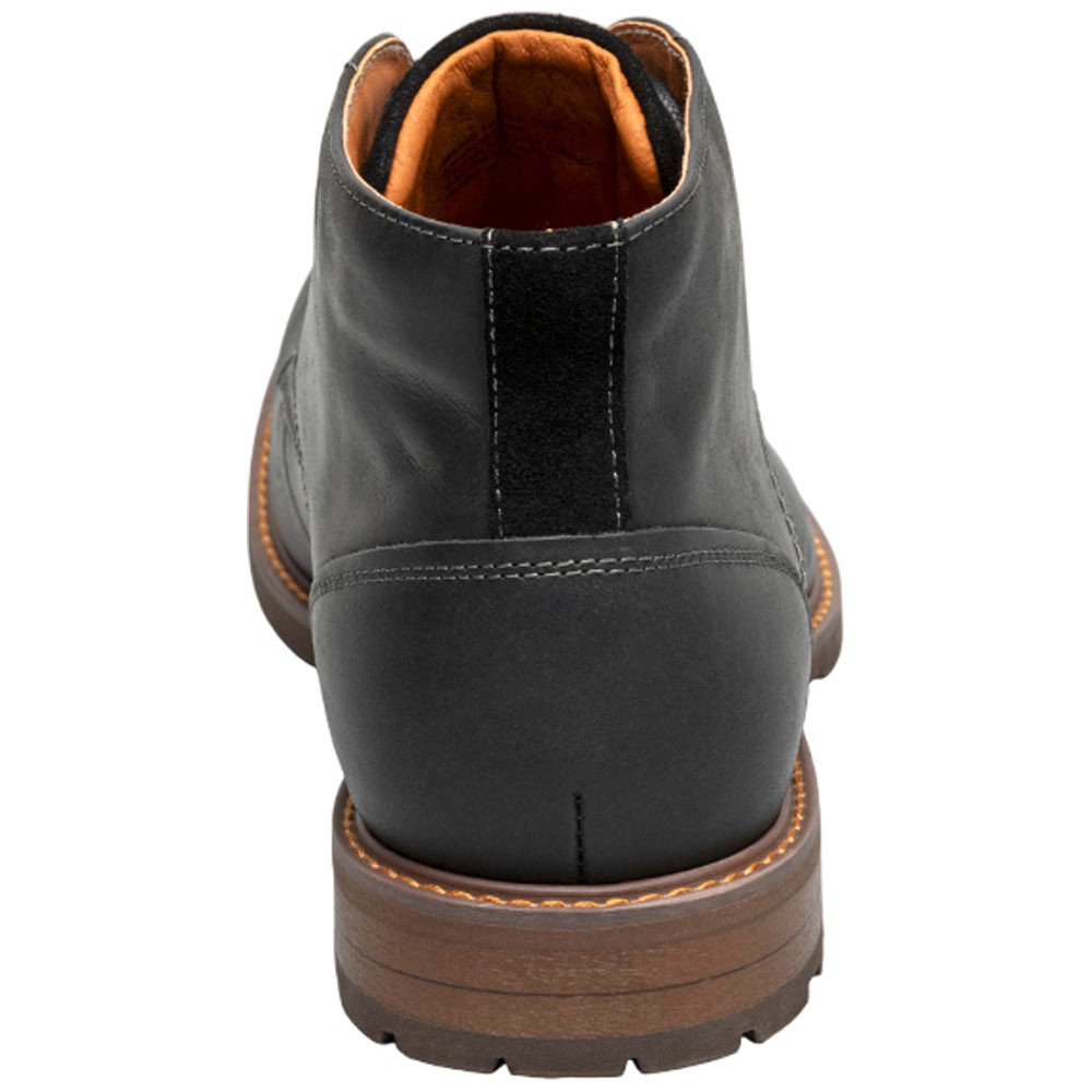 Florsheim Men's Lodge Plain Toe 3-Eye Black Chukka Boot