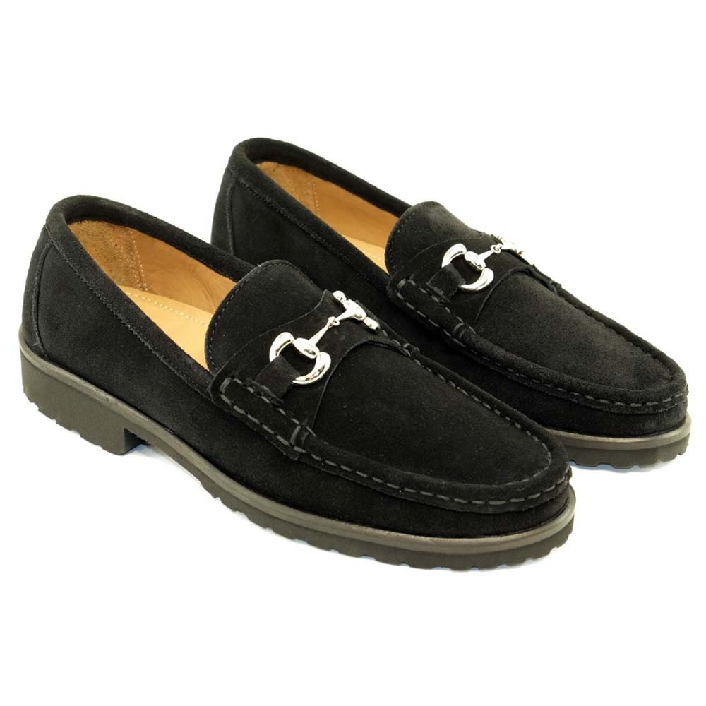 suede bit loafers