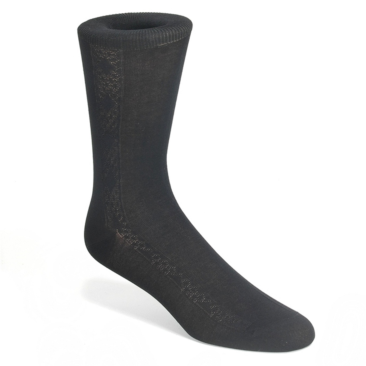 Vannucci Couture Black Imperial Cotton Dress Sock